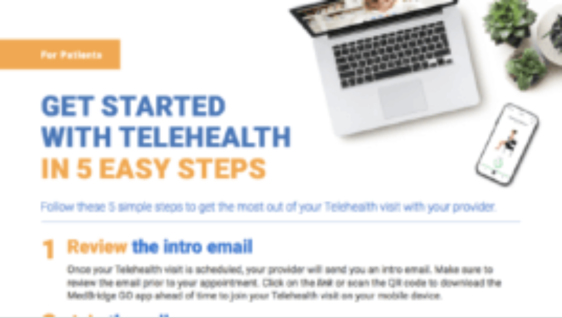 Telehealth One Pager Instructions